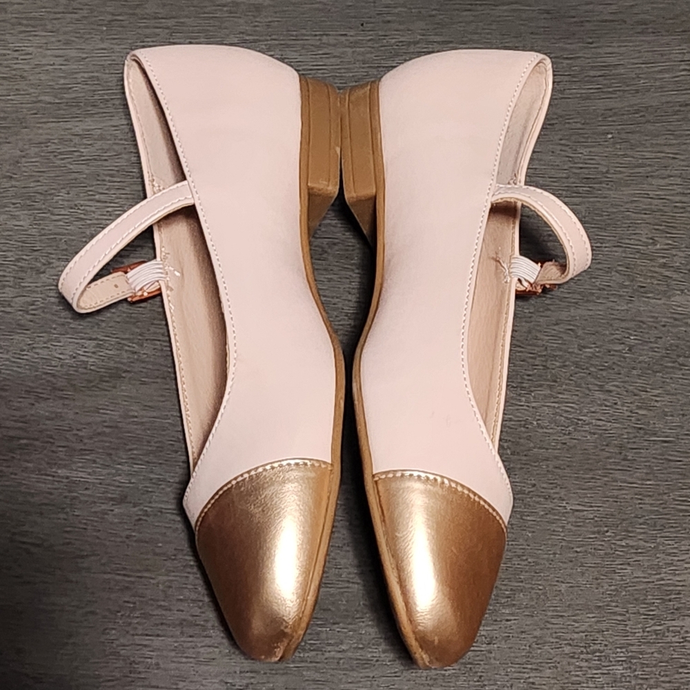 TAHARI Loft Mary Jane Flats Womens 6.5 Pink Rose Gold Coquette Balletcore Lolita - Picture 5 of 10